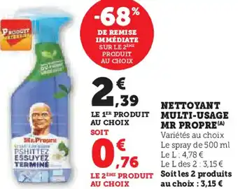 Hyper U Nettoyant multi-usage mr propre offre