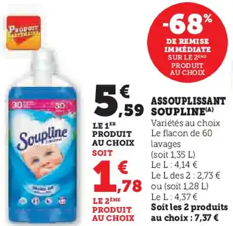 Hyper U Assouplissant soupline offre