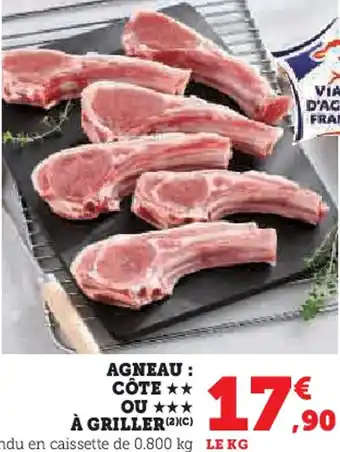 Hyper U Agneau : côte ou à griller offre