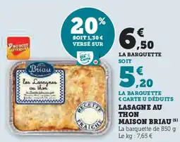 Hyper U Lasagne au thon maison briau offre