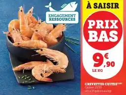 Hyper U Crevettes cuites offre