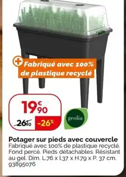 Weldom Potager sur pieds avec couvercle offre