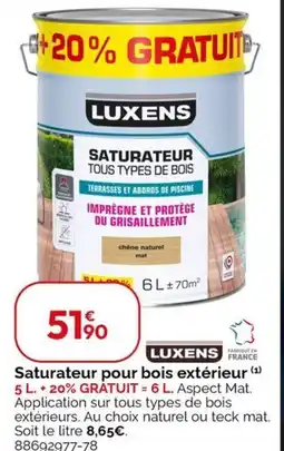 Weldom LUXENS Saturateur pour bois extérieur offre