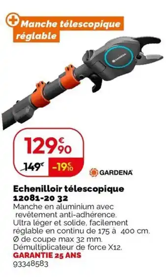 Weldom GARDENA Echenilloir télescopique 12081-20 32 offre