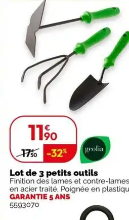 Weldom Lot de 3 petits outils offre