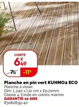 Weldom Planche en pin vert kuhmo2 eco offre