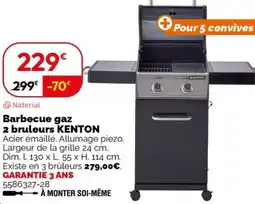 Weldom Barbecue gaz 2 bruleurs kenton offre