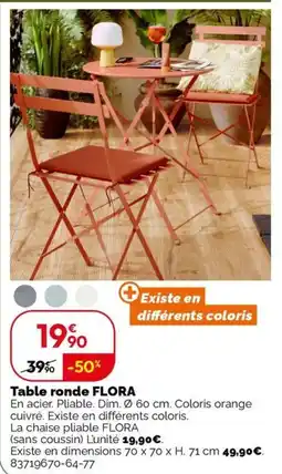 Weldom Table ronde flora offre