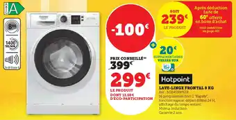 Hyper U Hotpoint lave-linge frontal 8 kg offre