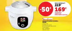 Hyper U Moulinex multicuiseur cookeo+ 1600w offre