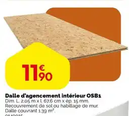 Weldom Dalle d'agencement intérieur OSB1 offre