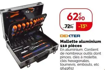 Weldom DEXTER Mallette aluminium 110 pièces offre