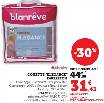 Hyper U Couette elegance offre