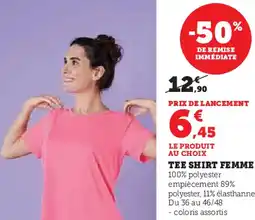 Hyper U Tee shirt femme offre