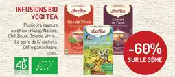 Botanic YOGI TEA -60% sur le 3ème sur infusions bio yogi tea offre