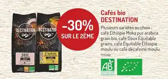 Botanic DESTINATION -30% sur le 2ème sur cafés bio destination offre