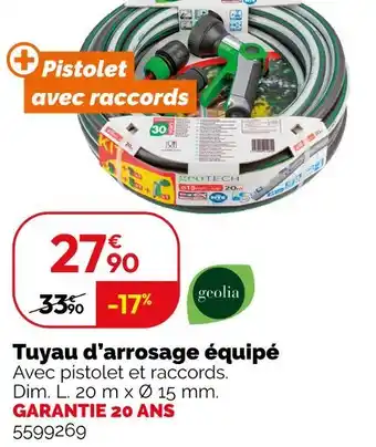 Weldom GEOLIA Tuyau d'arrosage équipé offre