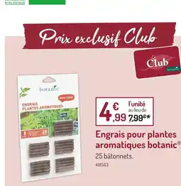 Botanic Engrais pour plantes aromatiques offre