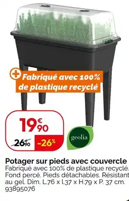 Weldom GEOLIA Potager sur pieds avec couvercle offre