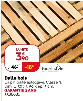 Weldom FOREST-STYLE Dalle bois offre