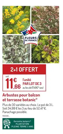 Botanic BOTANIC Arbustes pour balcon et terrasse offre