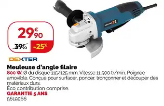 Weldom DEXTER Meuleuse d'angle flaire offre