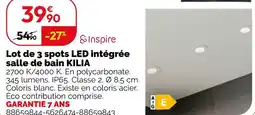 Weldom INSPIRE Spots led intégrée salle de bain kilia offre