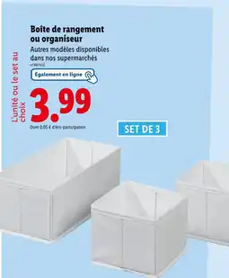 Lidl Livarno home Boîte de rangement ou organisateur offre