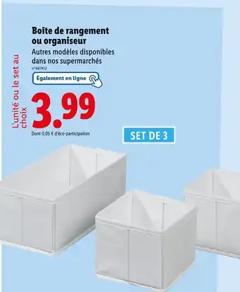 Lidl Livarno home Boîte de rangement ou organisateur offre