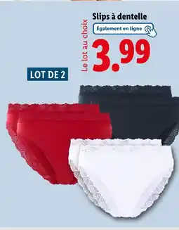 Lidl Slips à dentelle offre