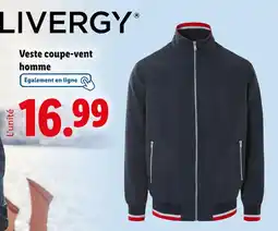 Lidl LIVERGY Veste coupe-vent homme offre