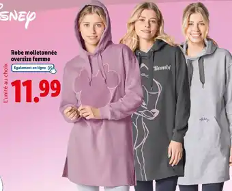 Lidl Disney Robe molletonnée oversize femme offre