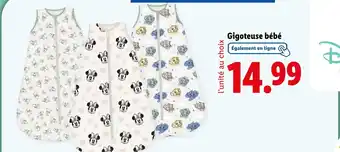 Lidl Disney baby Gigoteuse bébé offre