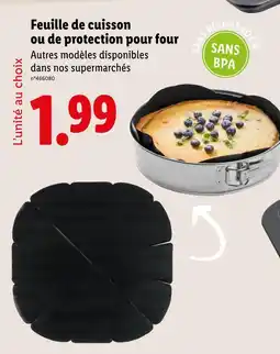 Lidl Feuille de cuisson ou de protection pour four offre