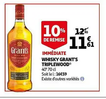 Auchan Whisky Grant's Triplewood offre