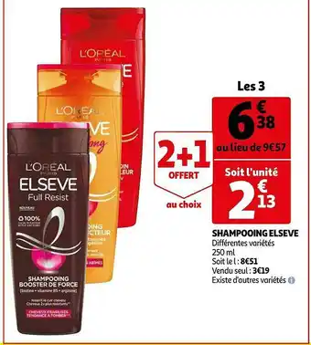 Auchan Shampooing Elsève offre