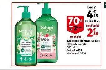 Auchan Gel Douche Nature Moi offre