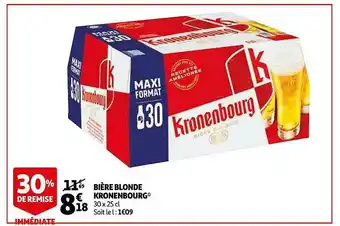 Auchan Bière Blonde Kronenbourg offre