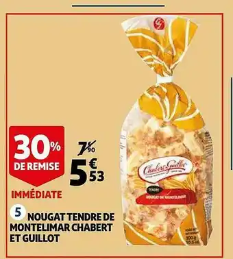 Auchan Nougat Tendre De Montelimar Chabert Et Guillot offre