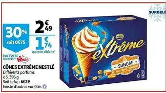 Auchan Cônes Extrême Nsetlé offre