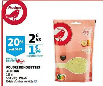 Auchan Poudre De Noisettes Auchan offre