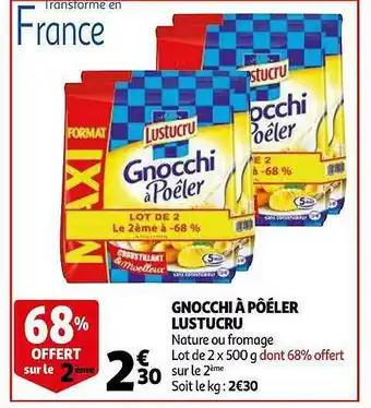 Auchan Gnocchi à Poêler Lustucru offre