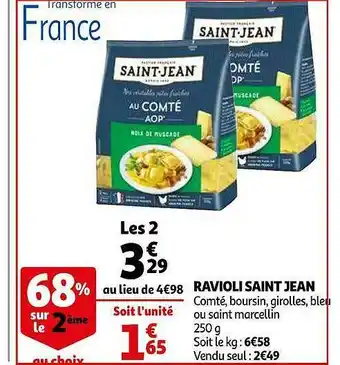 Auchan Ravioli Saint Jean offre