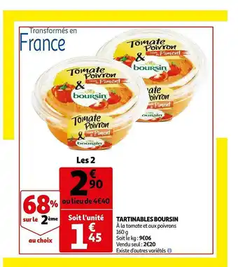 Auchan Tartinables Boursin offre