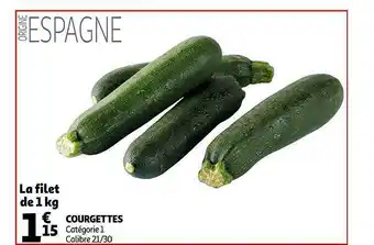 Auchan Courgettes offre