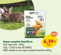 Maxi Zoo Hamiform Repas complet offre