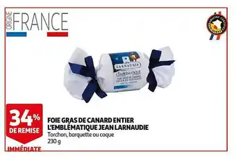 Auchan Foie Gras De Canard Entier L'emblématique Jean Larnaudie offre