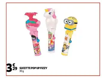 Auchan Sucette Pop Up Fizzy offre