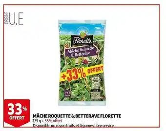 Auchan Mâche Roquette & Betterave Florette offre