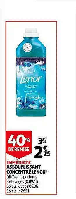 Auchan Assouplissant Concentré Lenor offre